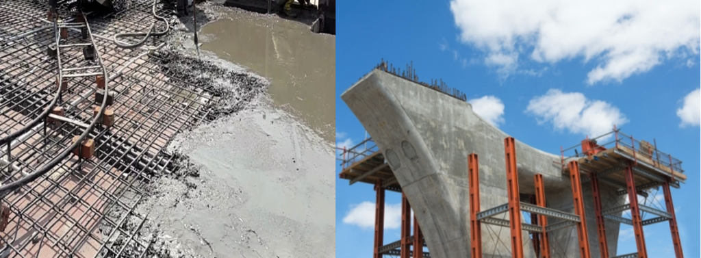 Concrete vs. reinforced concrete